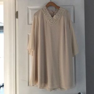 Cream Dress with bell sleeves